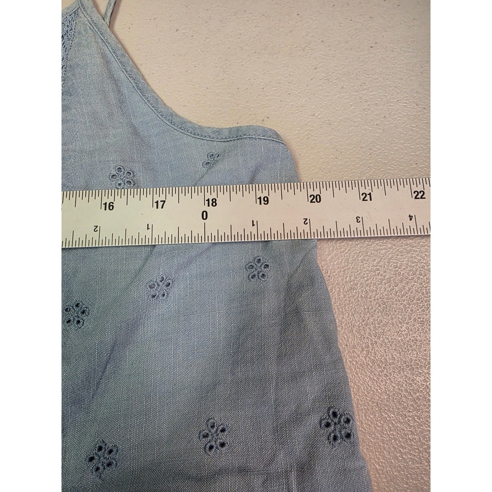 Levis Womens Blue Eyelet Lace Tiered Mini Dress XXL - Picture 6 of 8